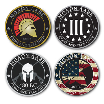 4 Pack Molon Labe Stickers